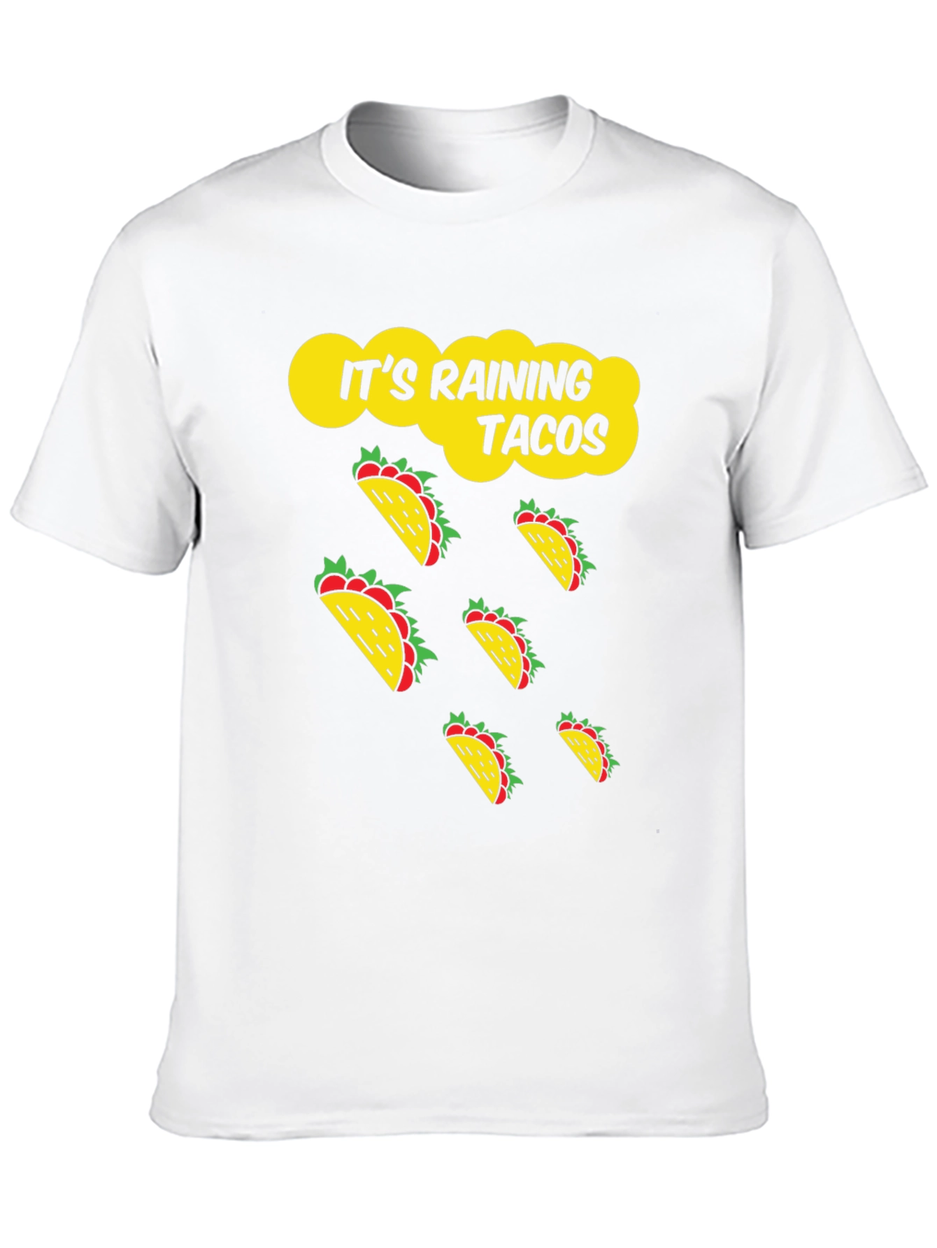 Its Raining Tacos Black Graphic T-Shirt
