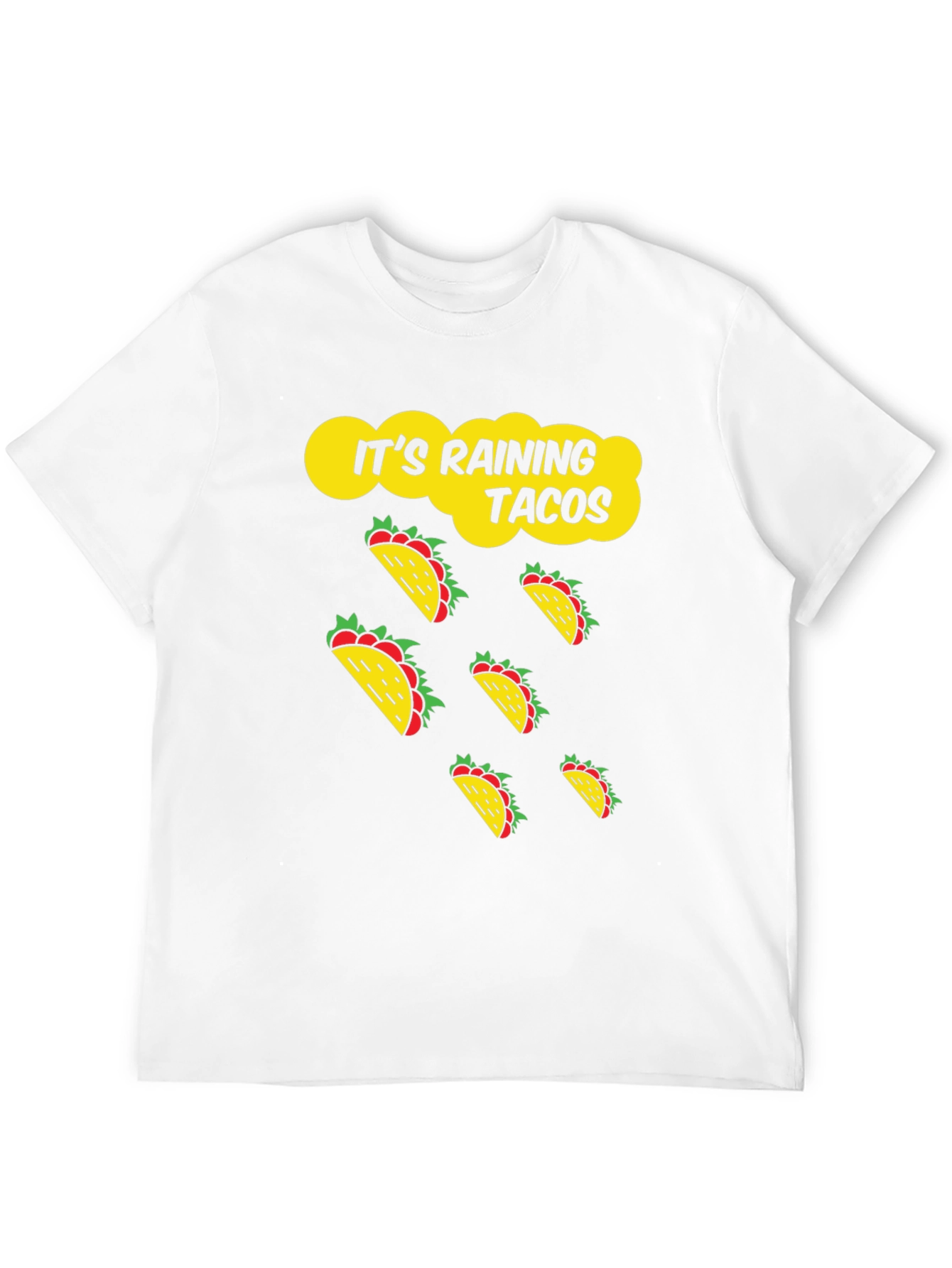 Its Raining Tacos Black Graphic T-Shirt