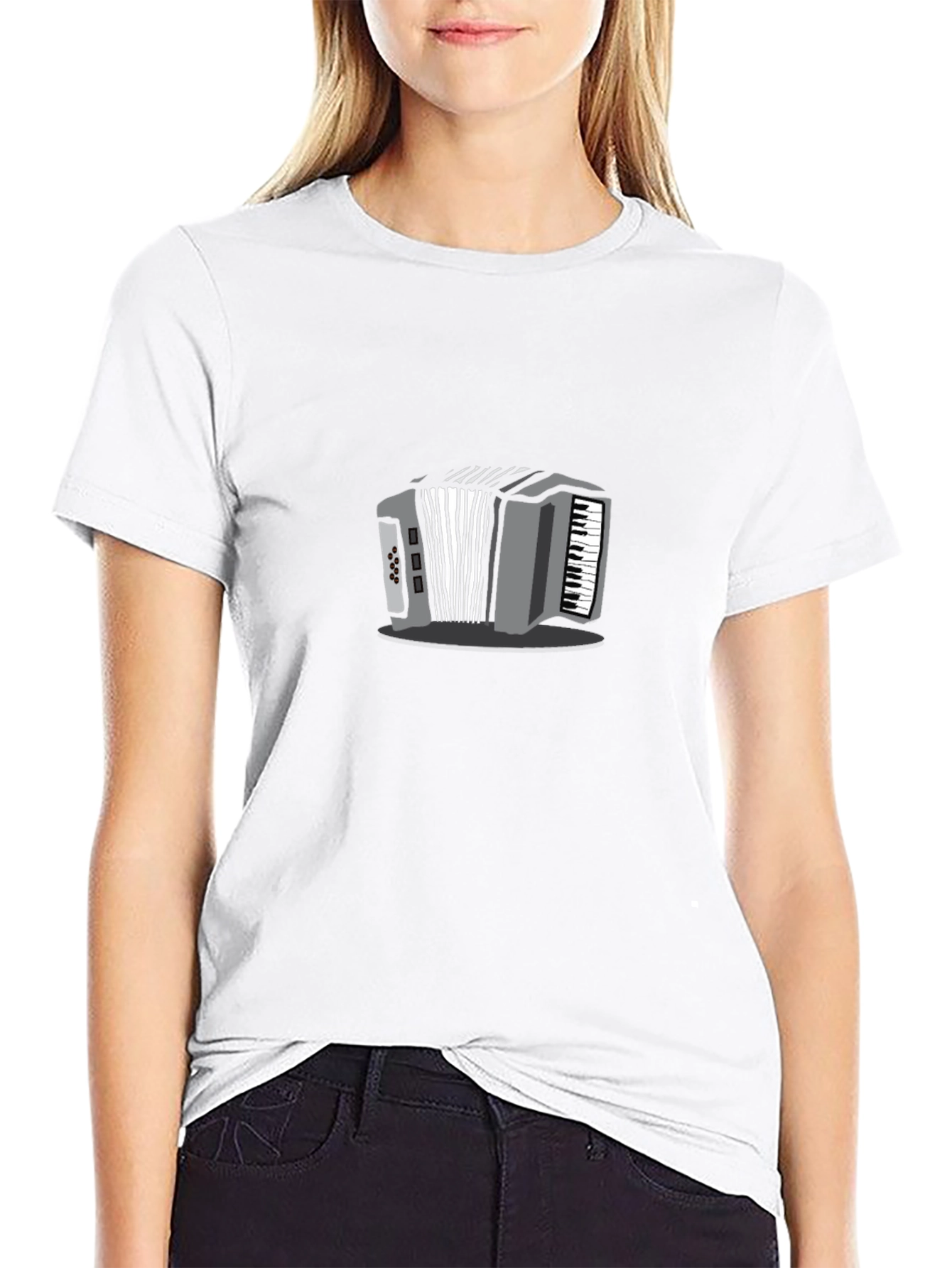 Accordion Graphic T-Shirt - Black Unisex