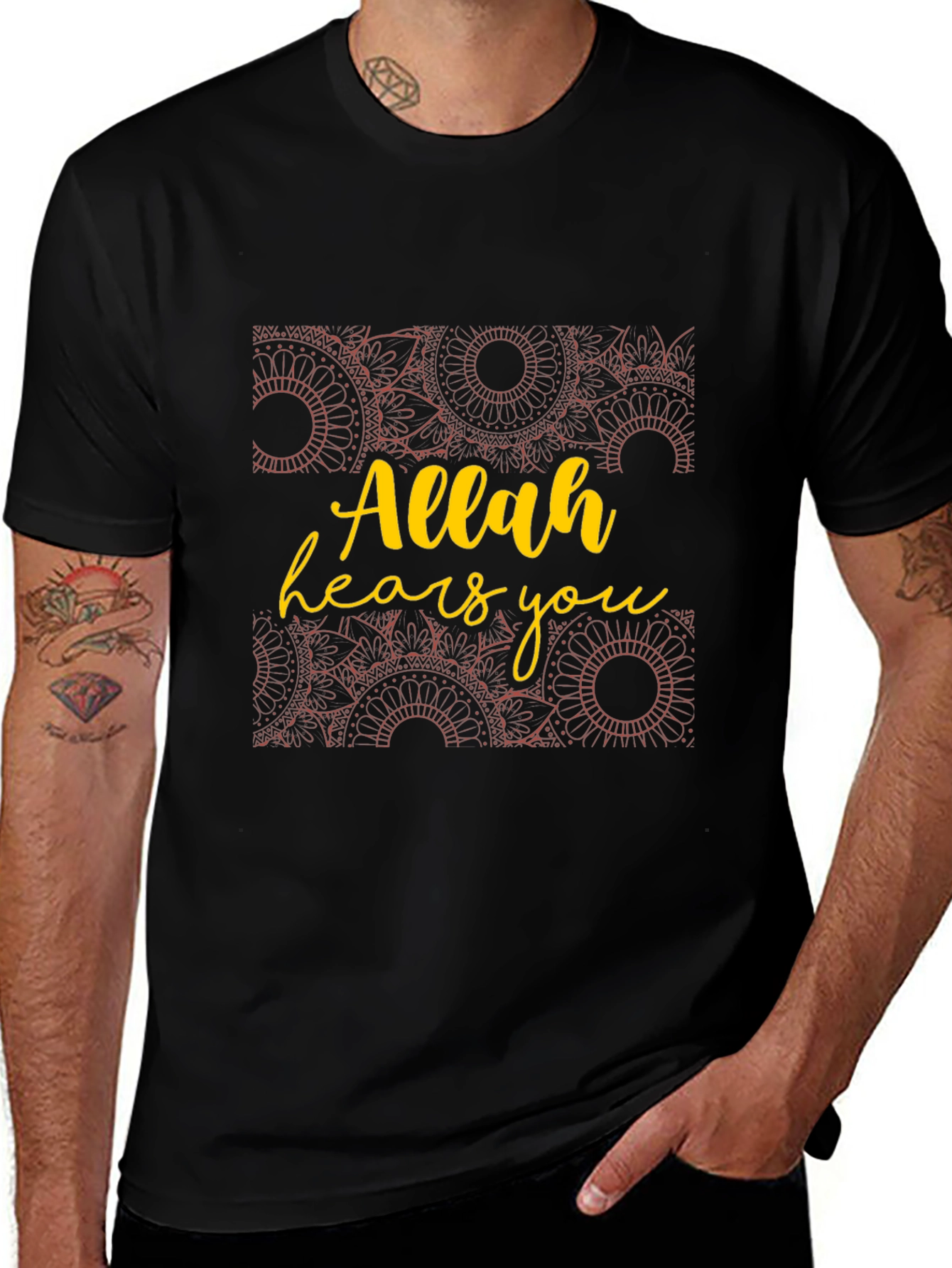 Allah Hears You T-Shirt - Black Graphic Tee