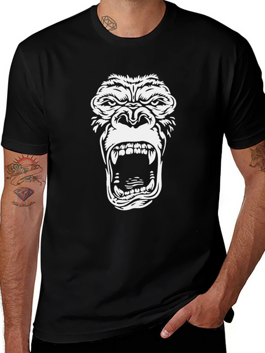 Black Gorilla Graphic Tee - Mens Casual T-Shirt
