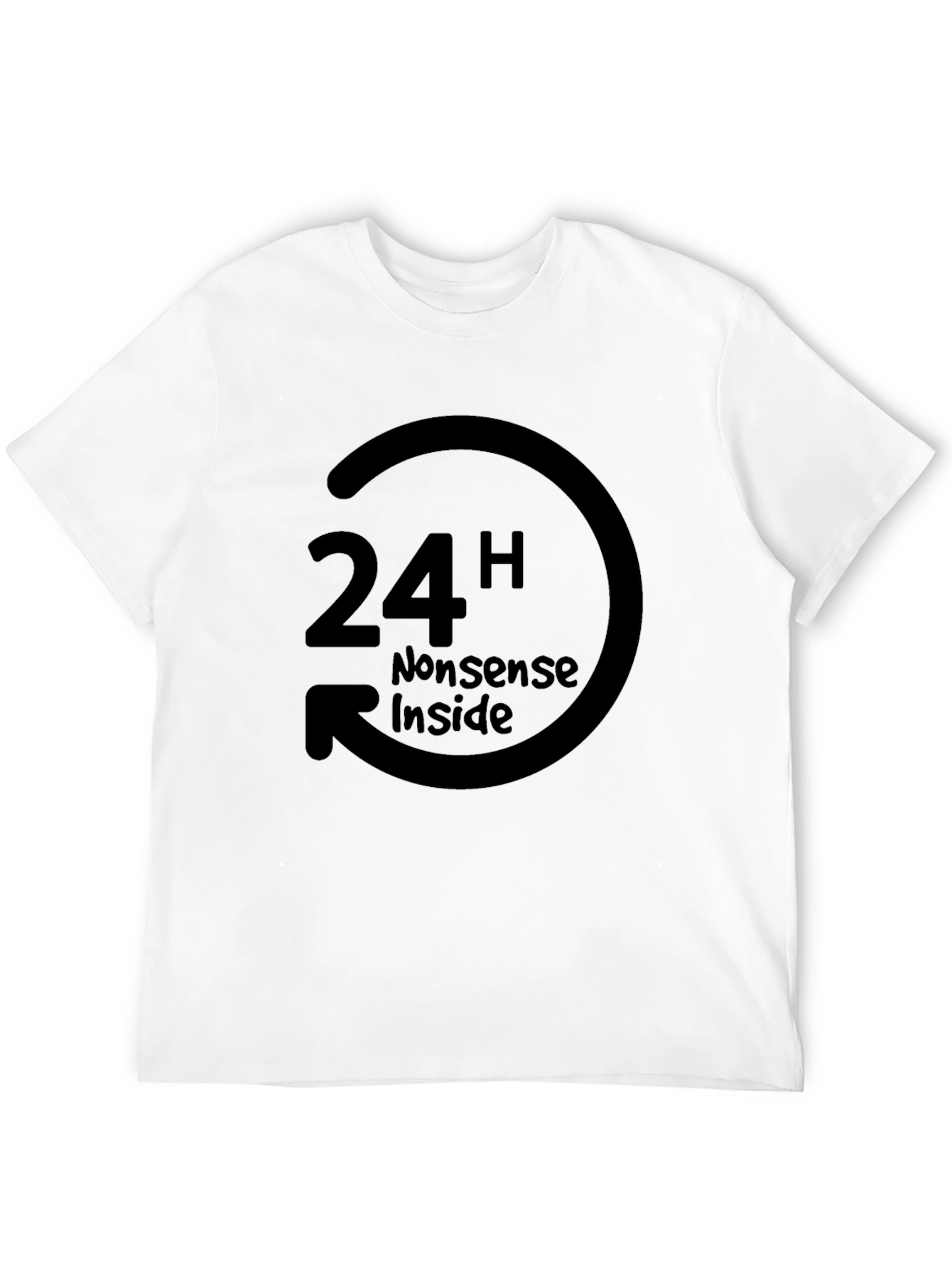 24H Nonsense Inside Black Graphic Tee