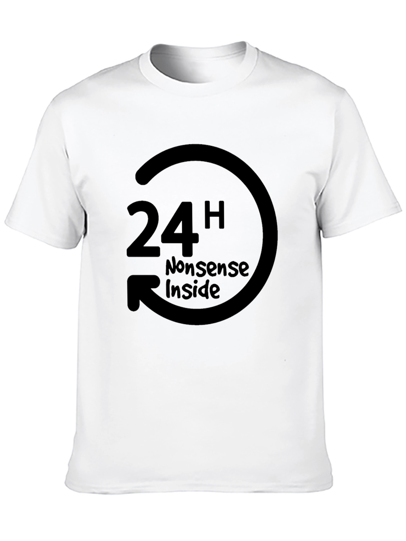 24H Nonsense Inside Black Graphic Tee