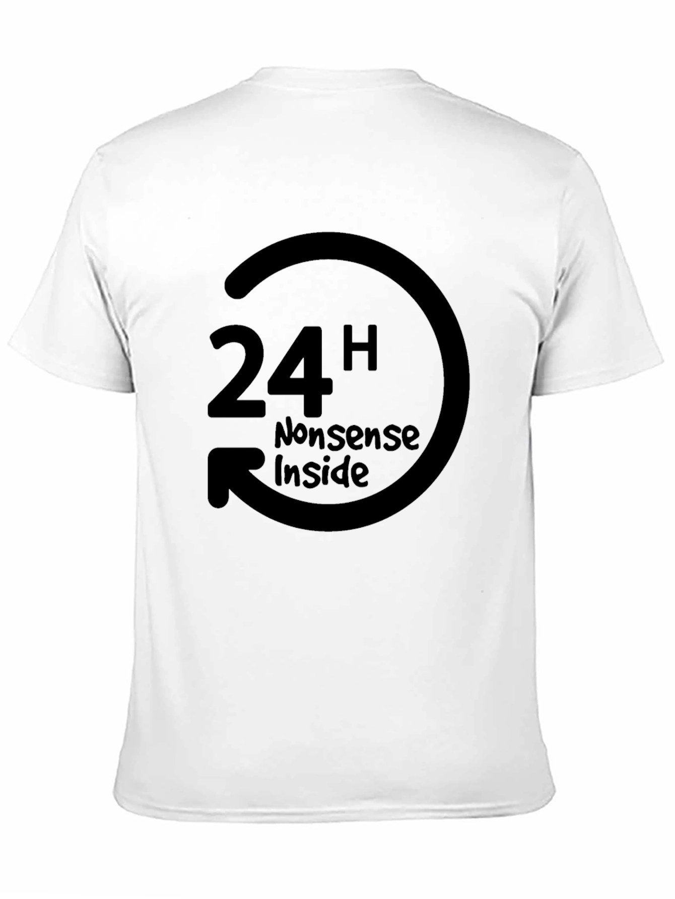 24H Nonsense Inside Black Graphic Tee