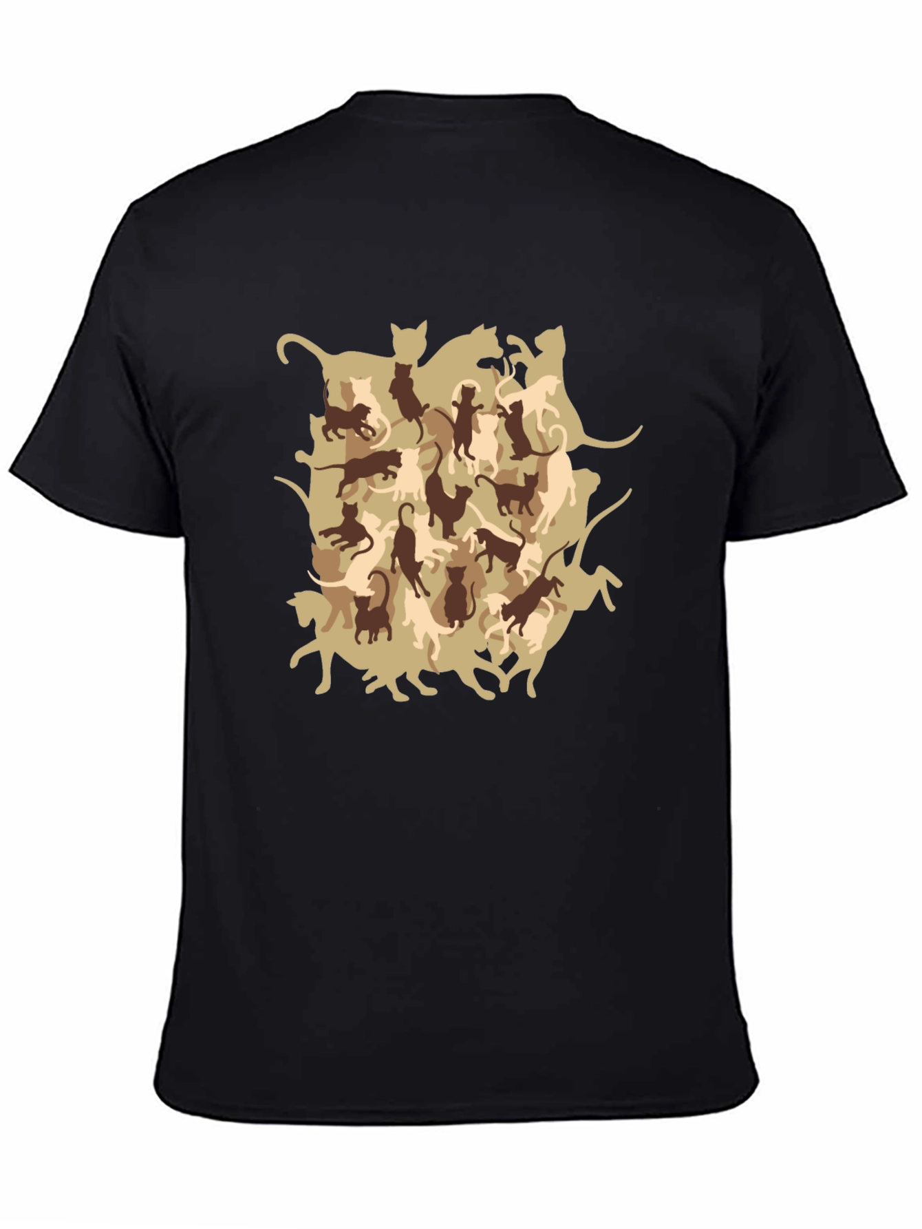 Cool Cat Camo Print Mens T-Shirt