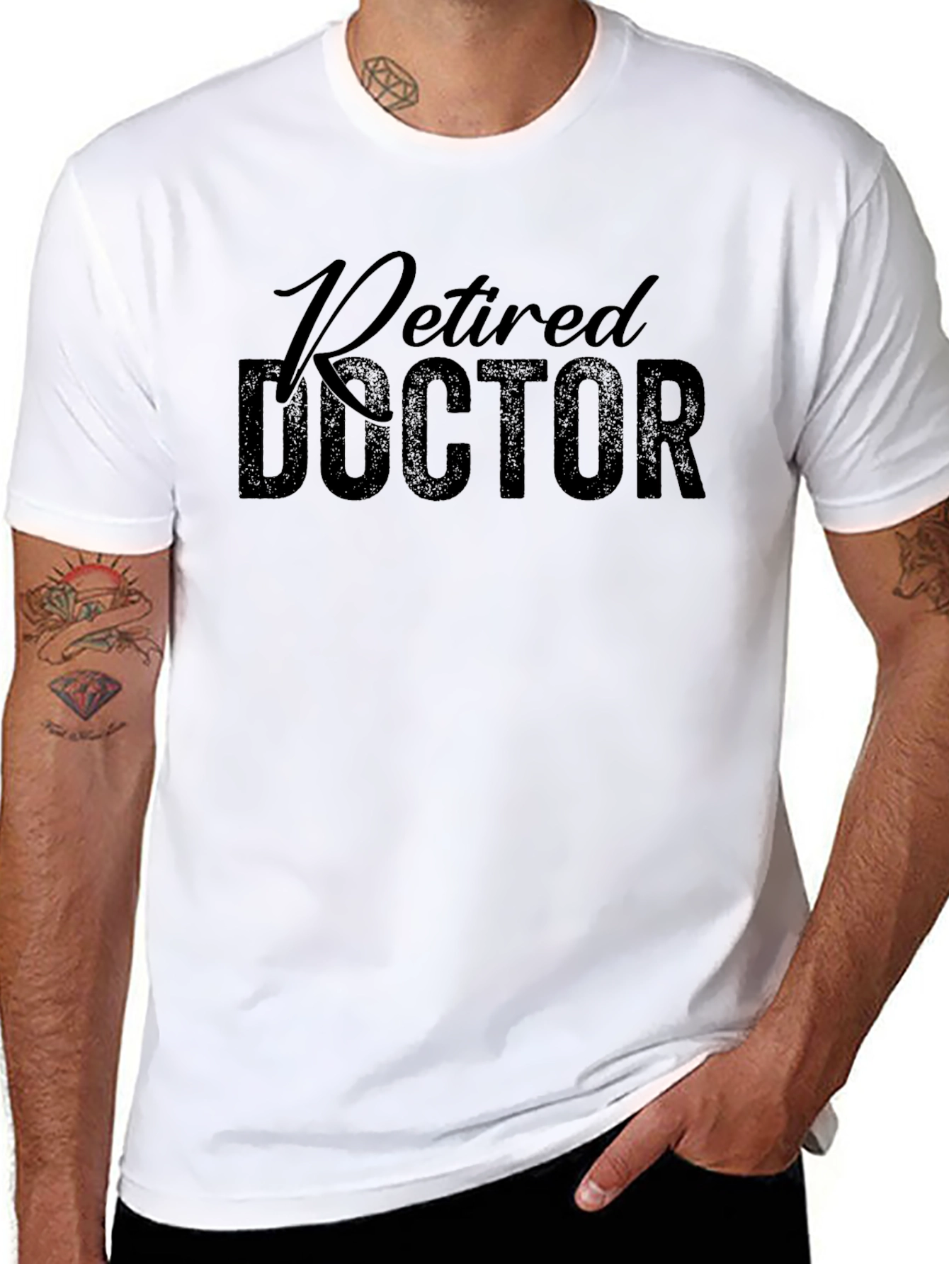 Retired Doctor Black T-Shirt