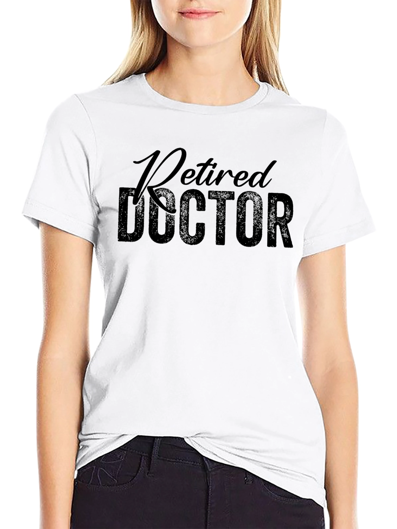 Retired Doctor Black T-Shirt