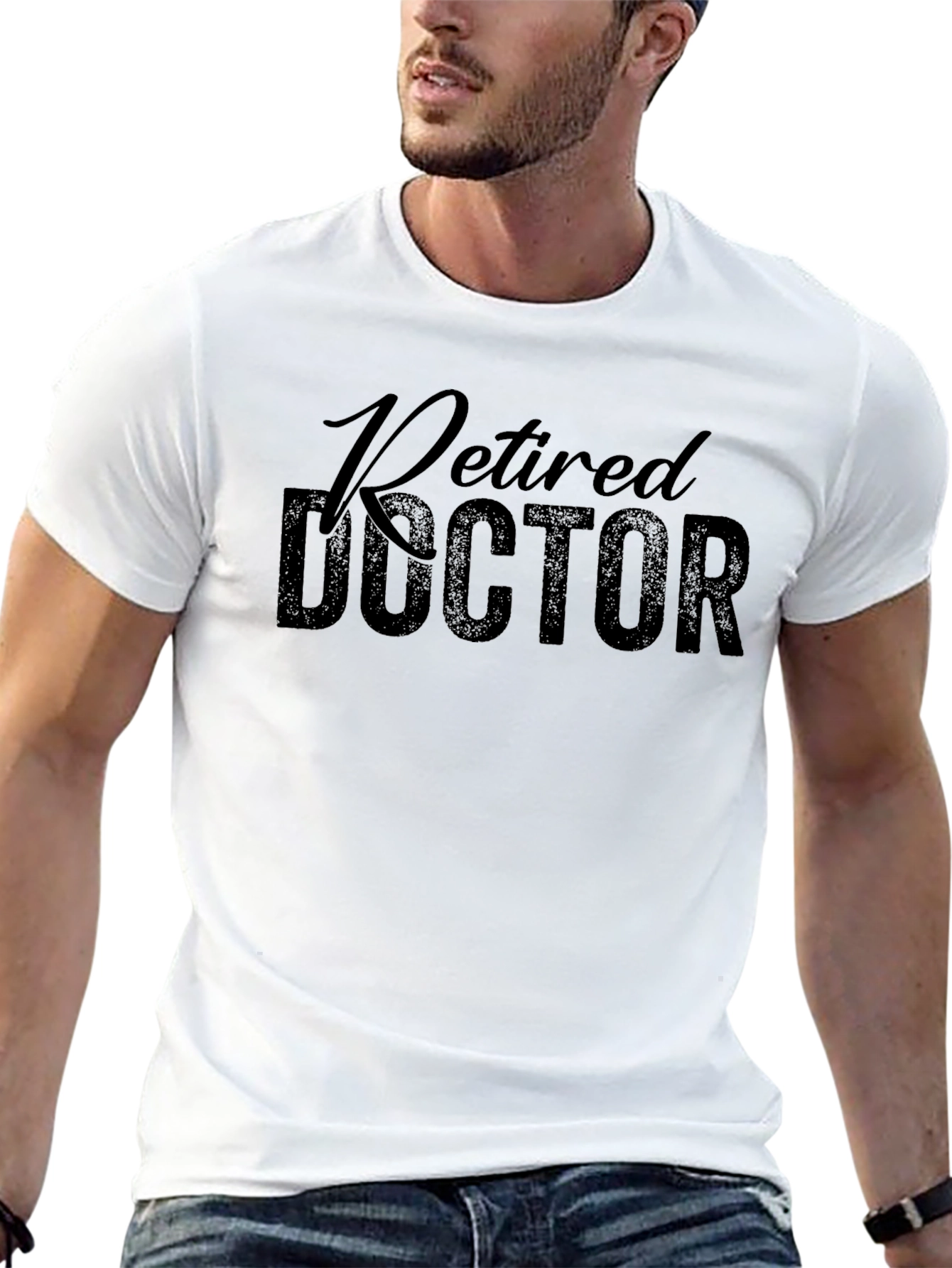 Retired Doctor Black T-Shirt