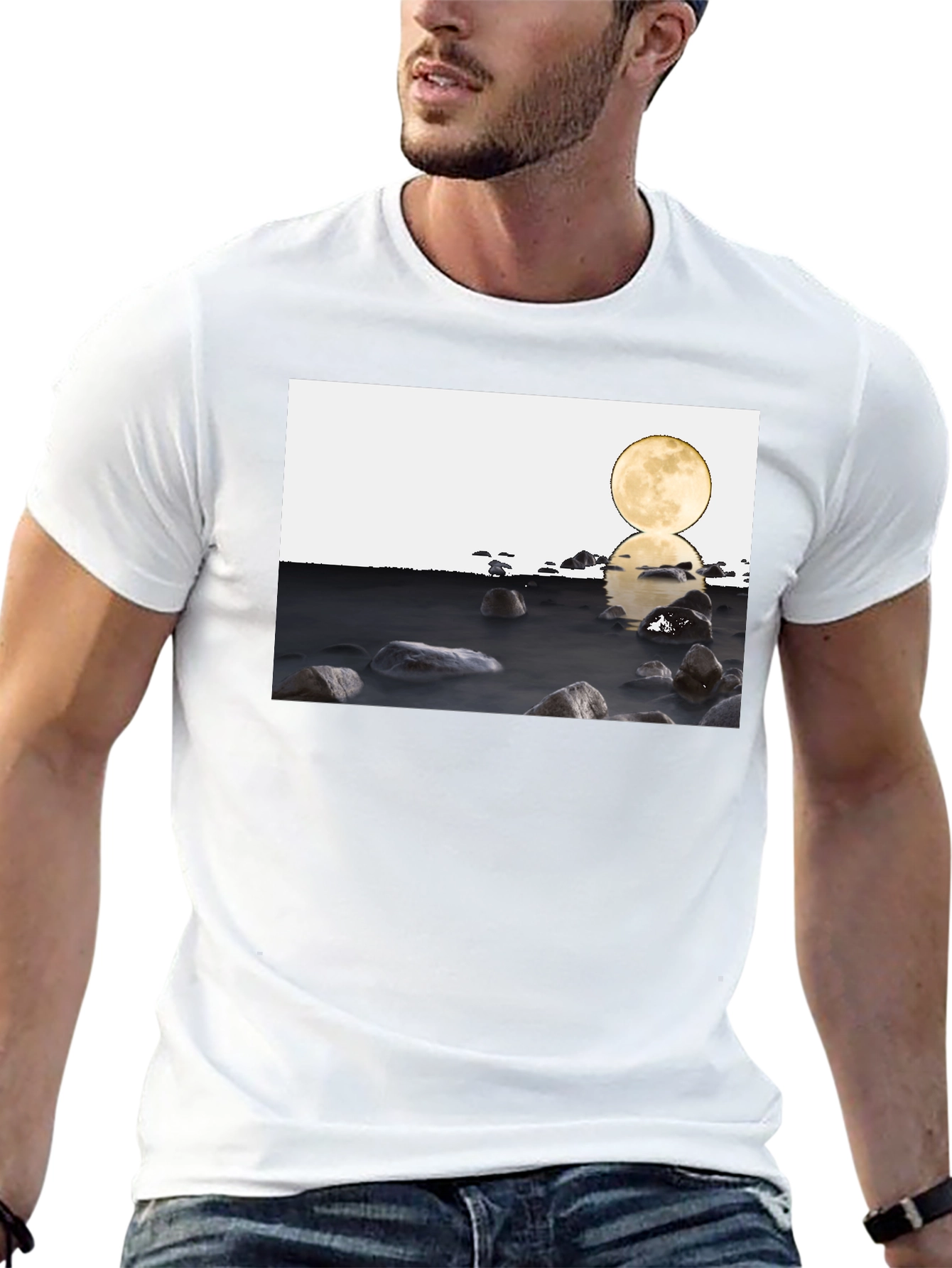 Lunar Reflections Graphic Tee - Modern Unisex Fit