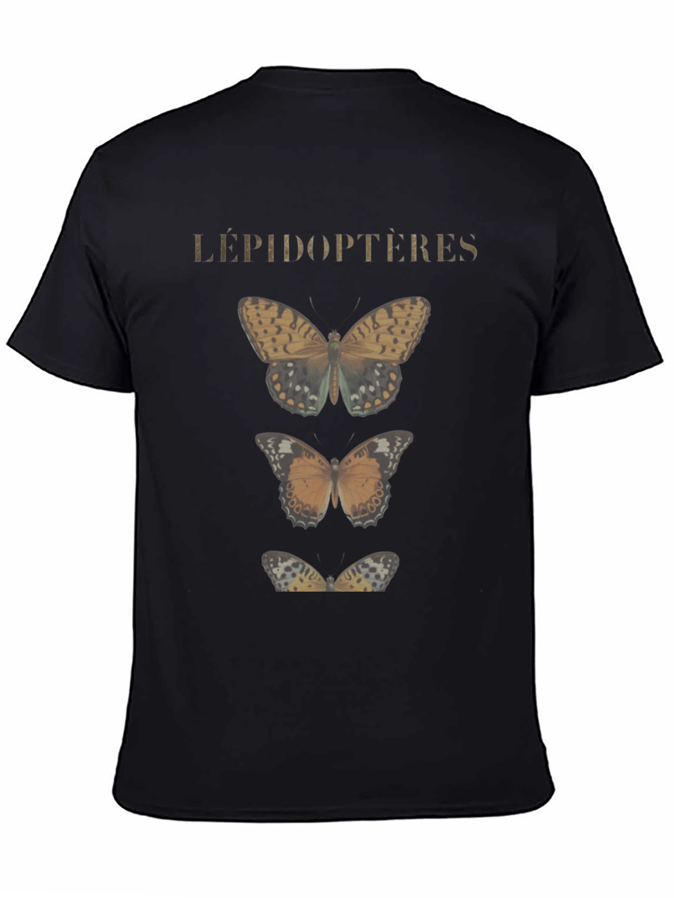 Lepidopteres Butterfly Graphic T-Shirt - Black