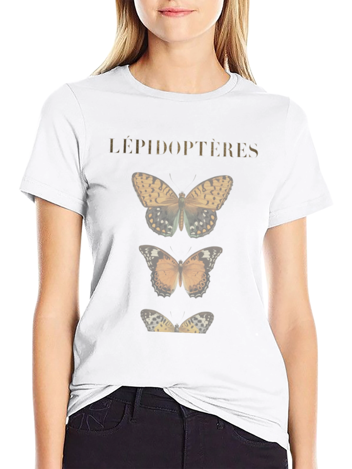 Lepidopteres Butterfly Graphic T-Shirt - Black
