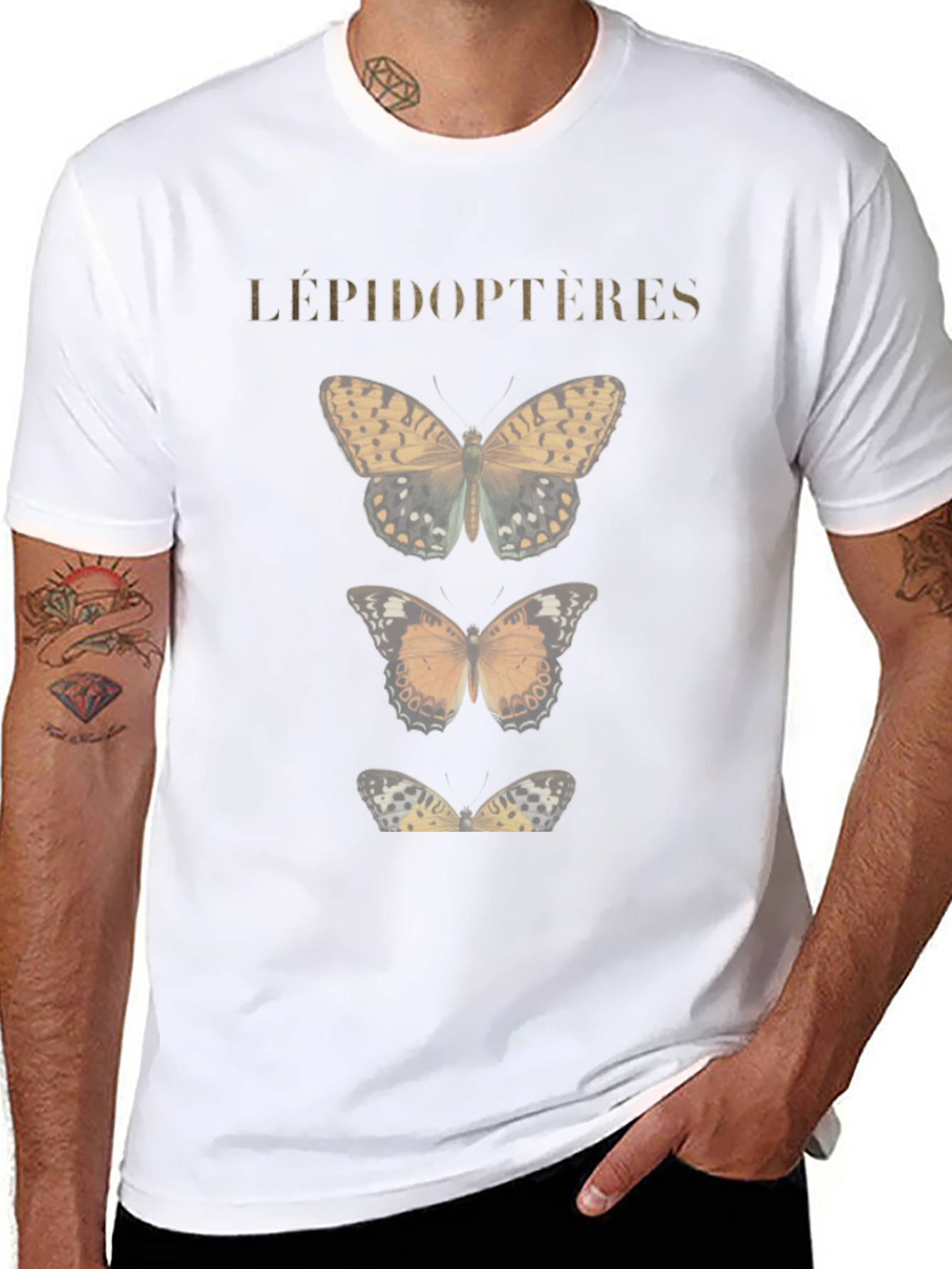 Lepidopteres Butterfly Graphic T-Shirt - Black