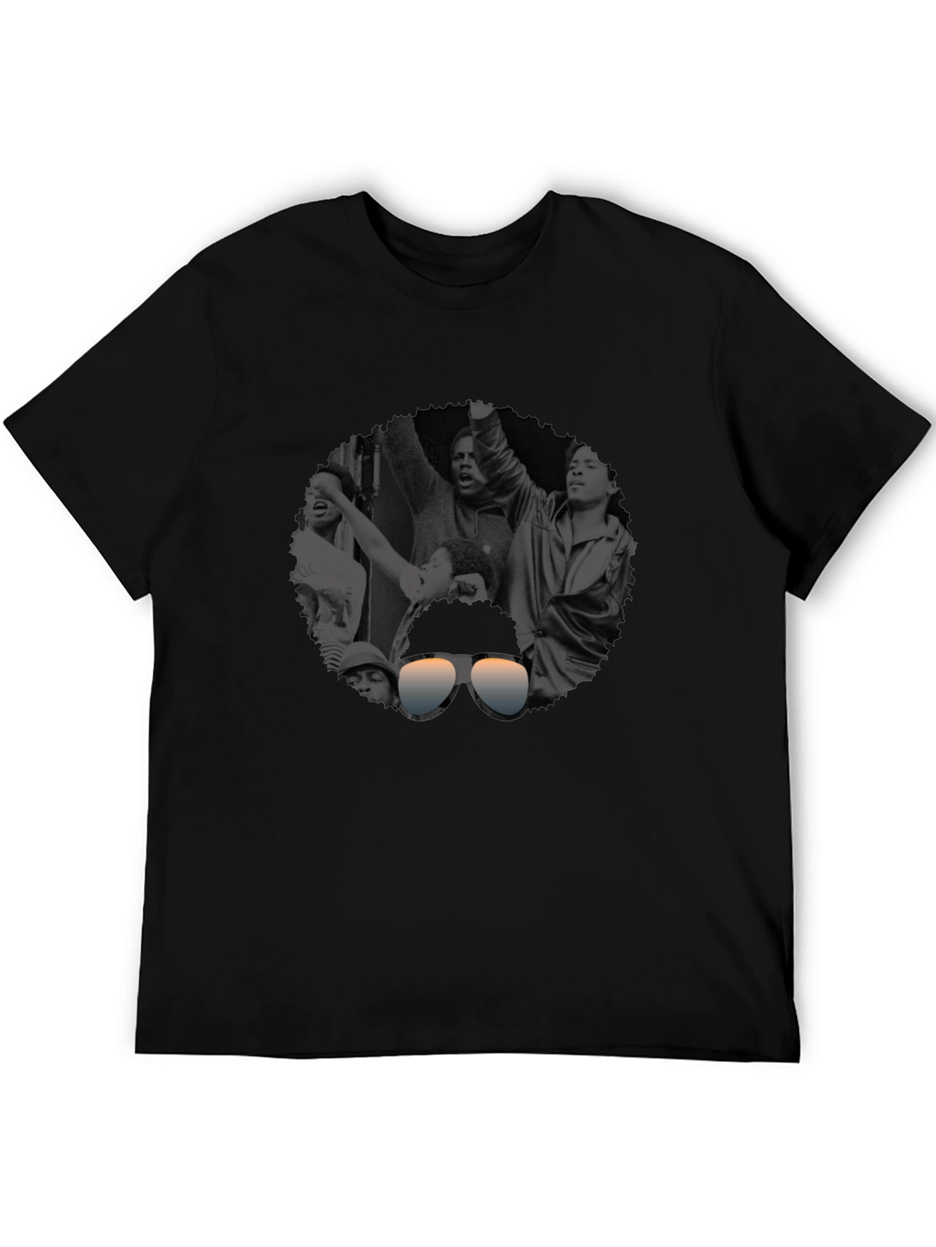 Retro Black & White Graphic Tee