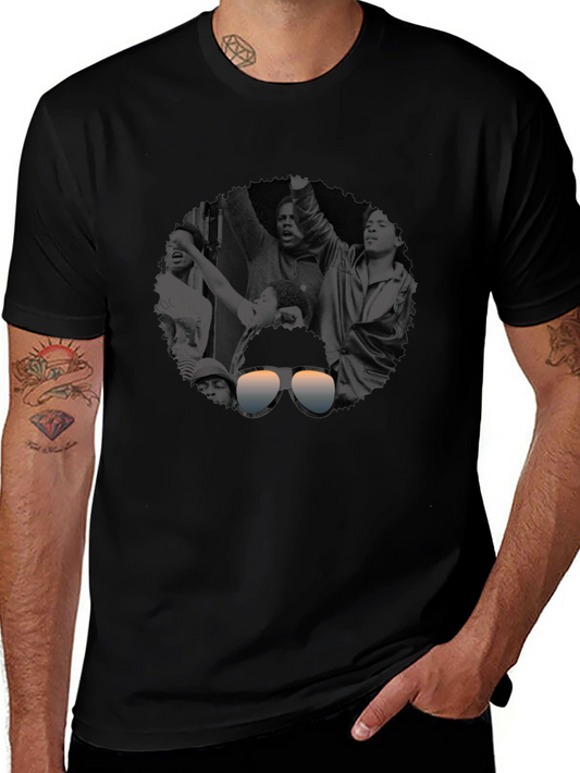 Retro Black & White Graphic Tee