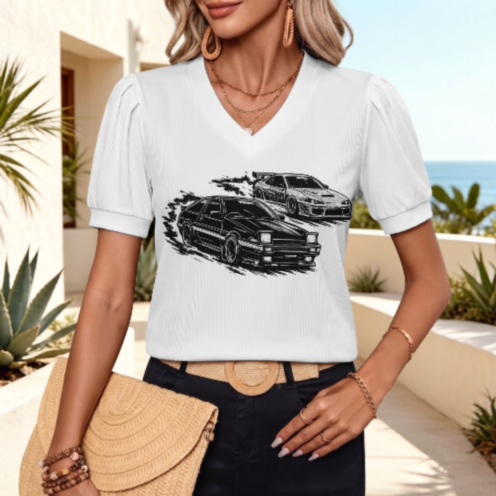 Retro JDM Drift Car Graphic Tee, Japanese Street Racing Inspired Shirt, Vintage Drift Culture Top, Car Enthusiast Streetwear, Anime Racer Aesthetic Apparel(z591)