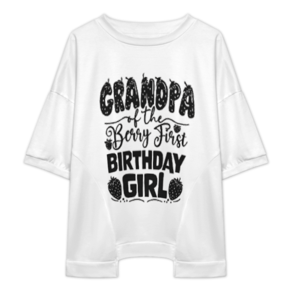 Grandpa Berry First Birthday Shirt, Cute Strawberry Family Celebration Tee, Matching Birthday Party Graphic T-Shirt, Fun Grandpa Gift Top(z563)
