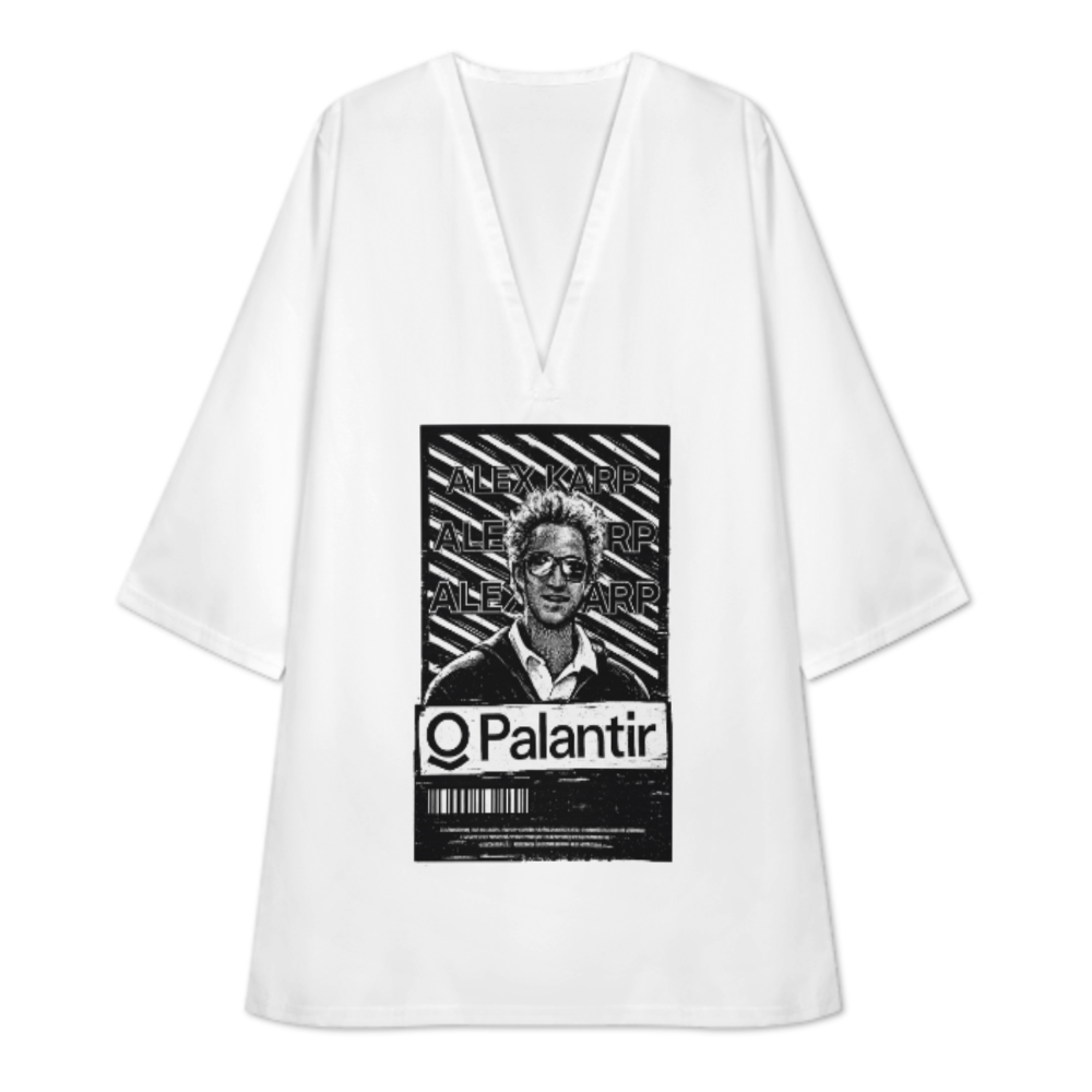 Retro Tech Visionary Graphic Dress Shirt, Minimal Monochrome Streetwear Tee Dress, Futuristic CEO Inspired Oversized Casual Outfit(z576)