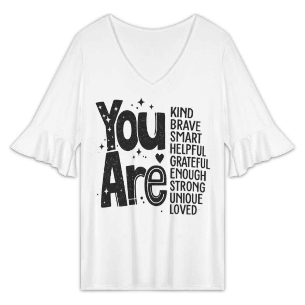 You Are Kind Brave Smart Inspirational Graphic Tee, Positive Affirmation Shirt, Motivational Self Love Top, Encouraging Women’s Casual Apparel(z605)