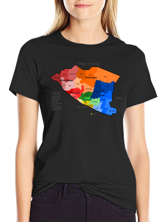 Melaka Map Graphic T-Shirt