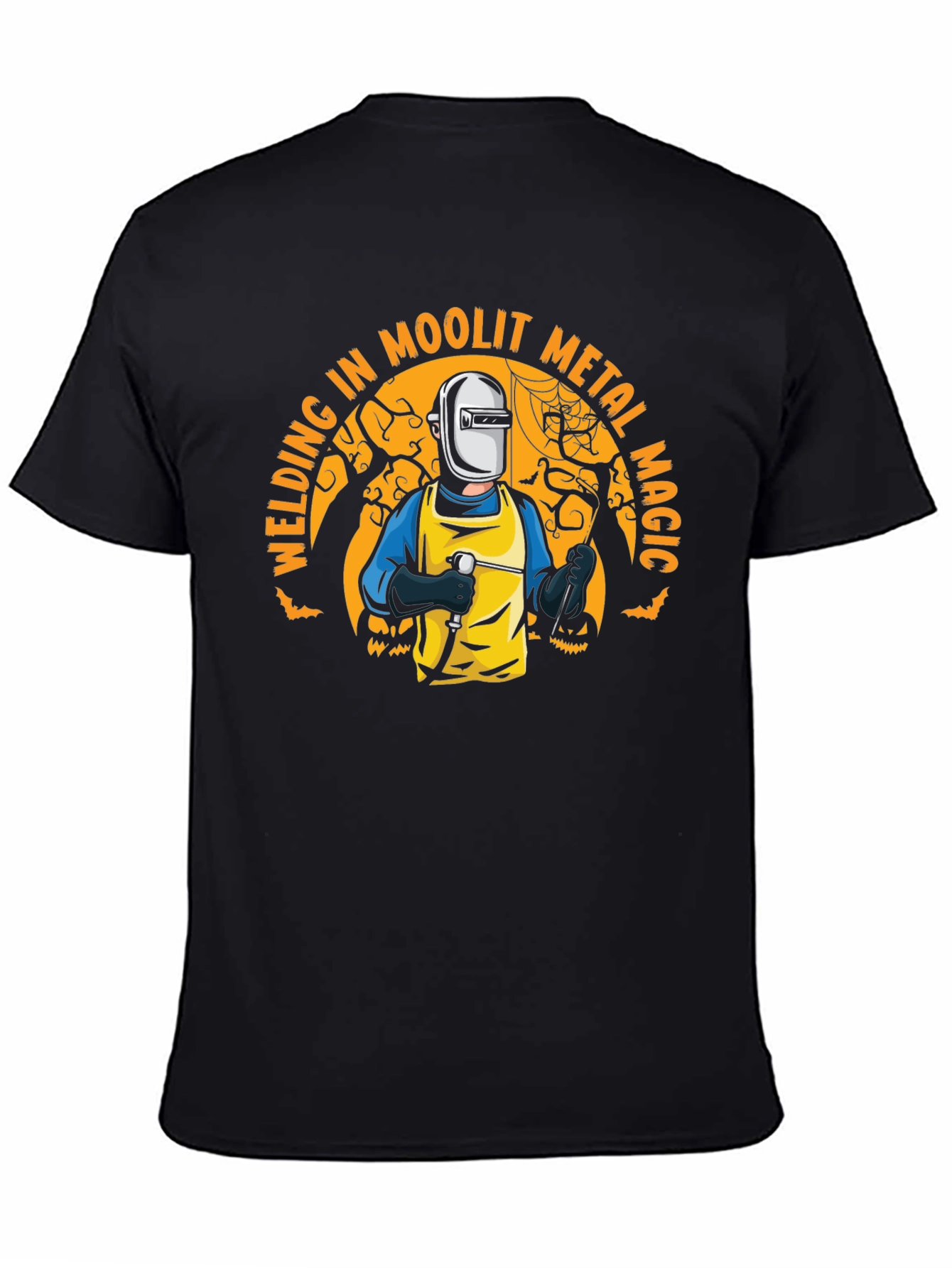 Welding in Moolit Metal Magic Halloween T-Shirt