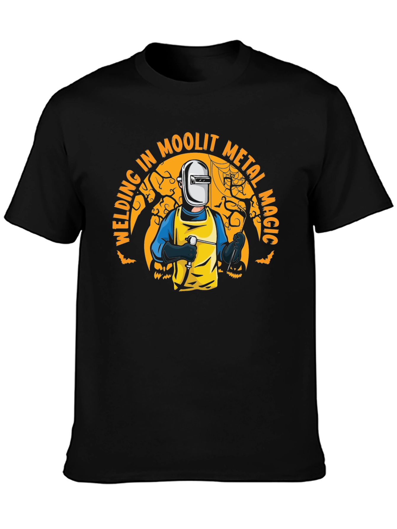 Welding in Moolit Metal Magic Halloween T-Shirt