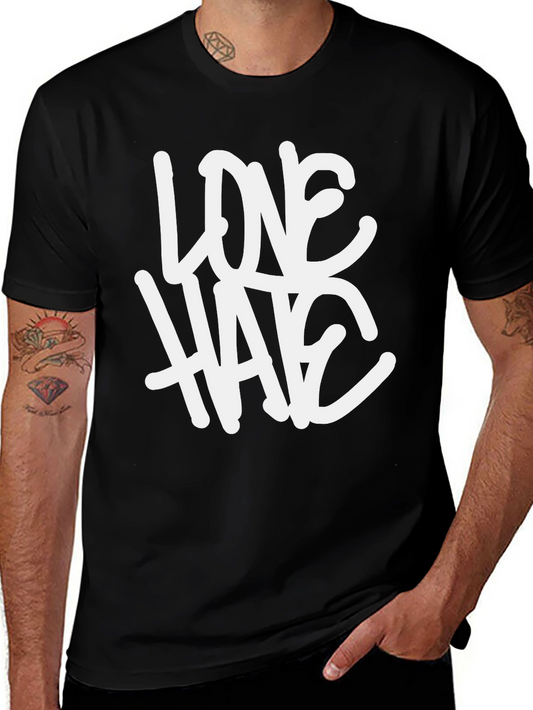 Love Hate Graphic Tee - Black