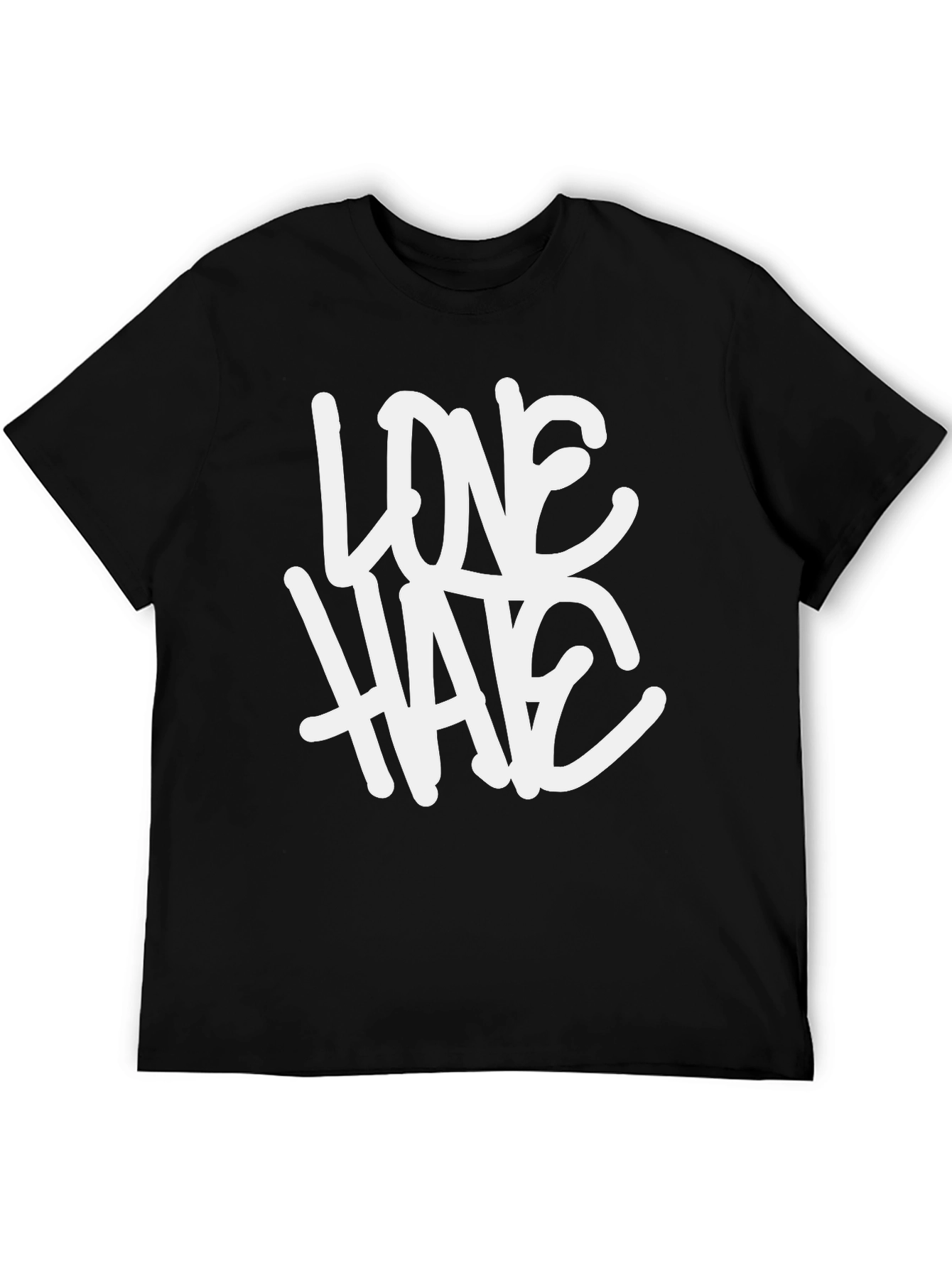 Love Hate Graphic Tee - Black