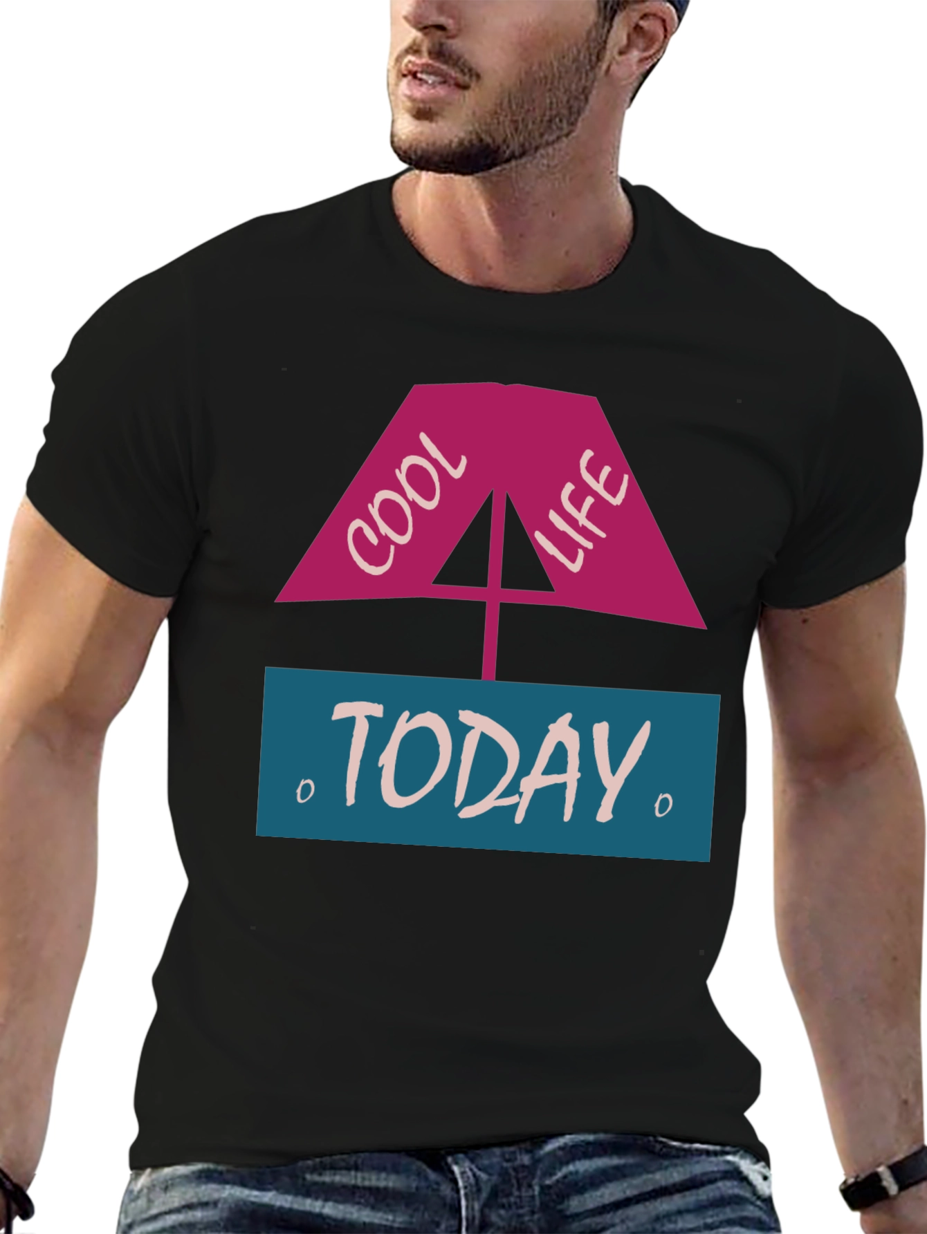 Cool Life Today Graphic Tee - Black Casual T-Shirt