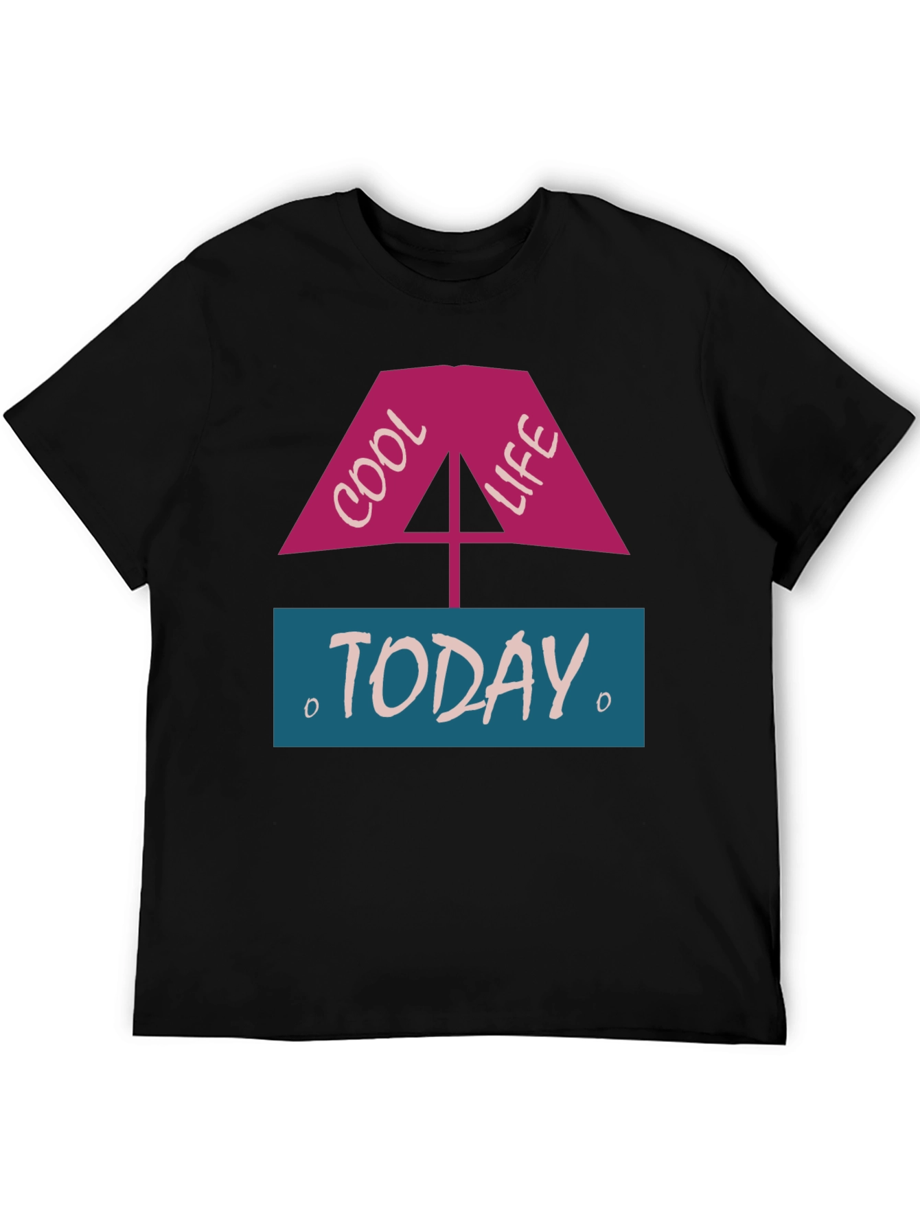 Cool Life Today Graphic Tee - Black Casual T-Shirt