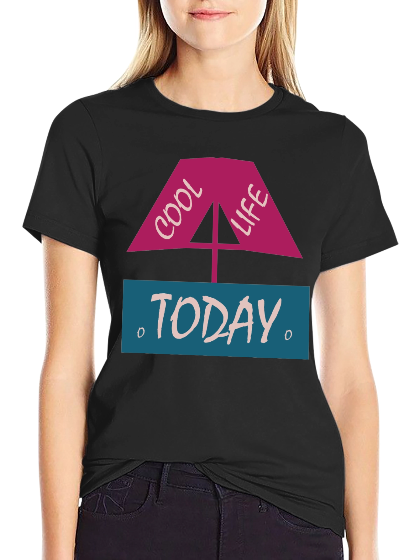 Cool Life Today Graphic Tee - Black Casual T-Shirt