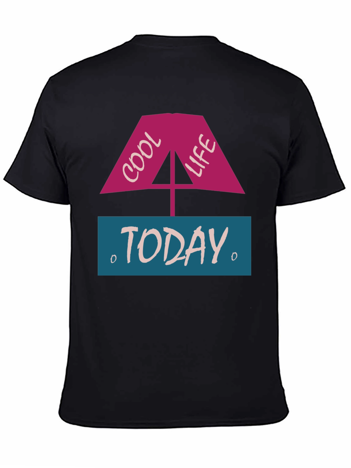 Cool Life Today Graphic Tee - Black Casual T-Shirt