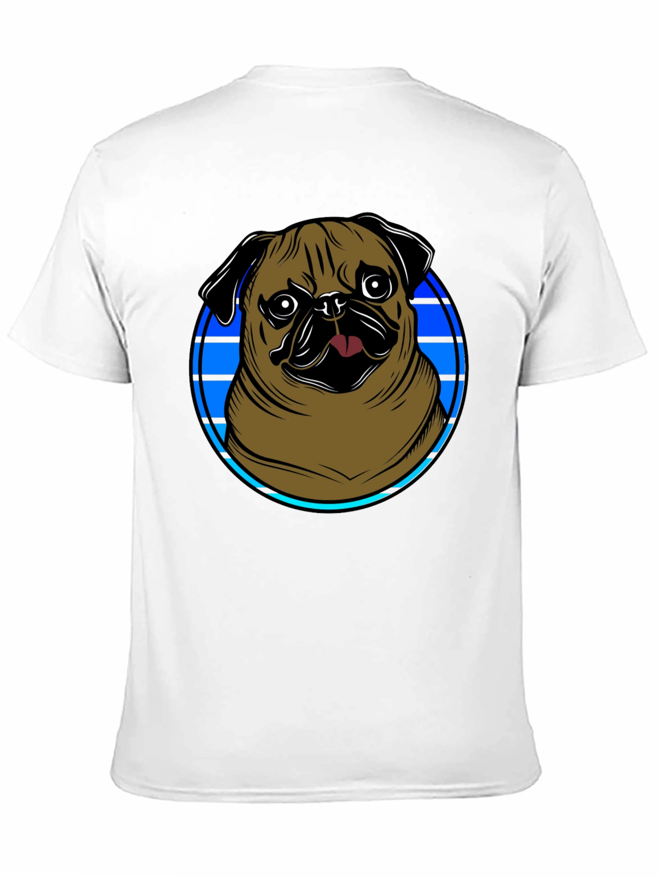 Pug Graphic Tee - Mens Black T-Shirt