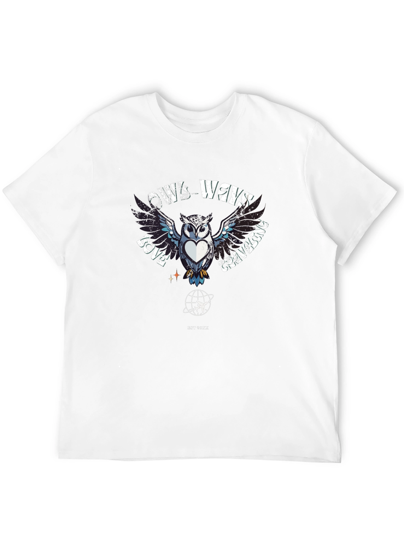 Owls Ways Love Traveling Black T-Shirt