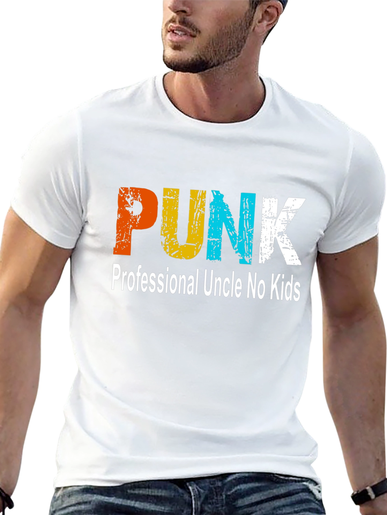 PUNK Uncle Graphic T-Shirt - Black Cotton Tee