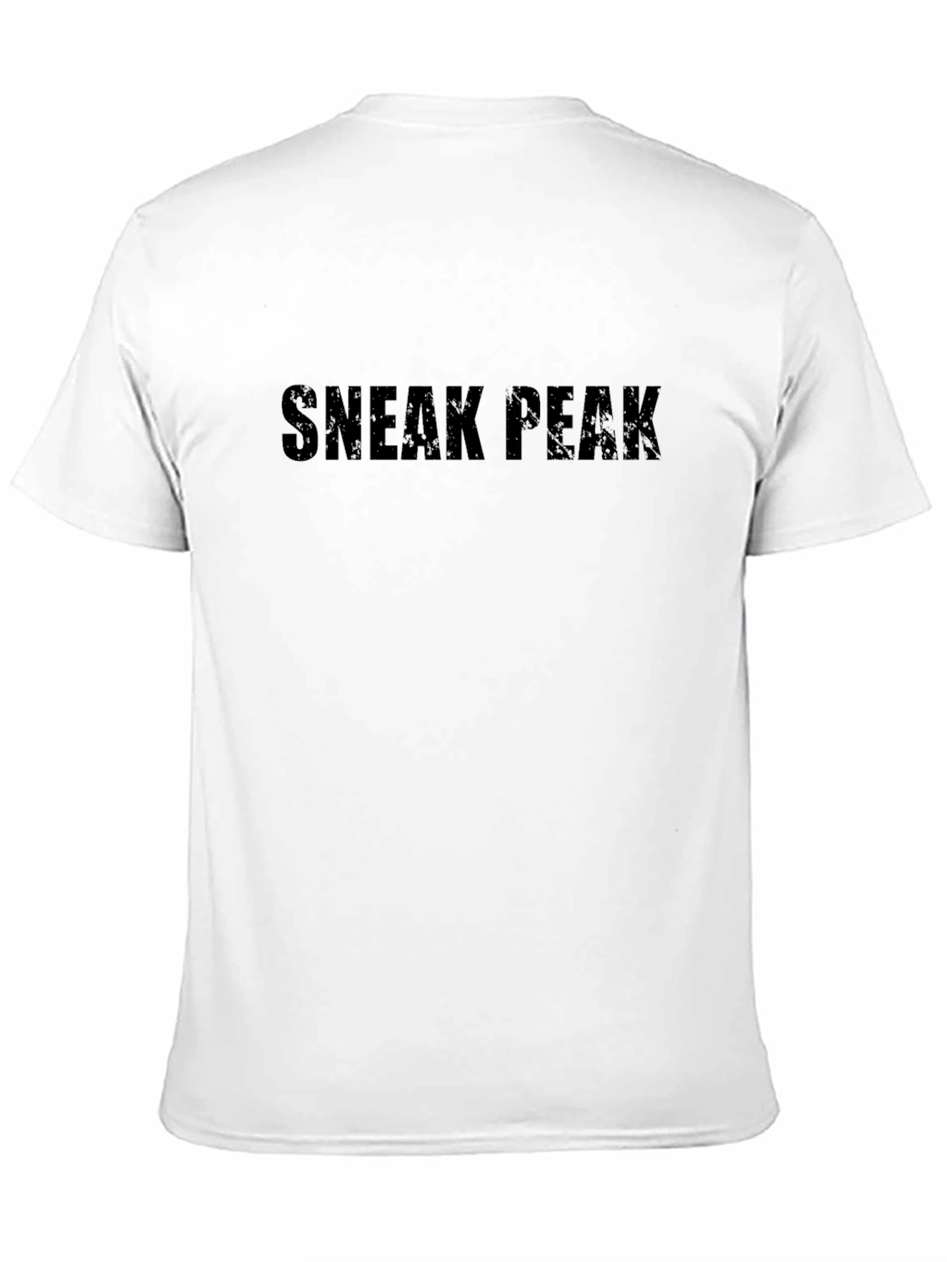 Sneak Peek Black Cotton Casual T-Shirt