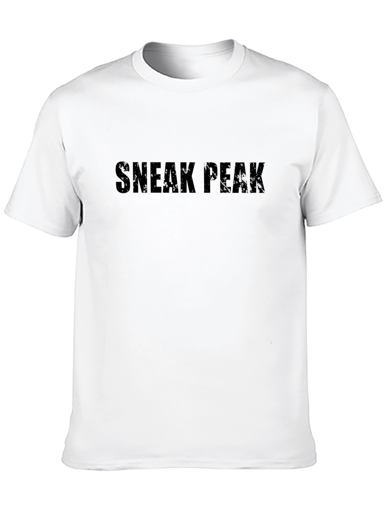 Sneak Peek Black Cotton Casual T-Shirt