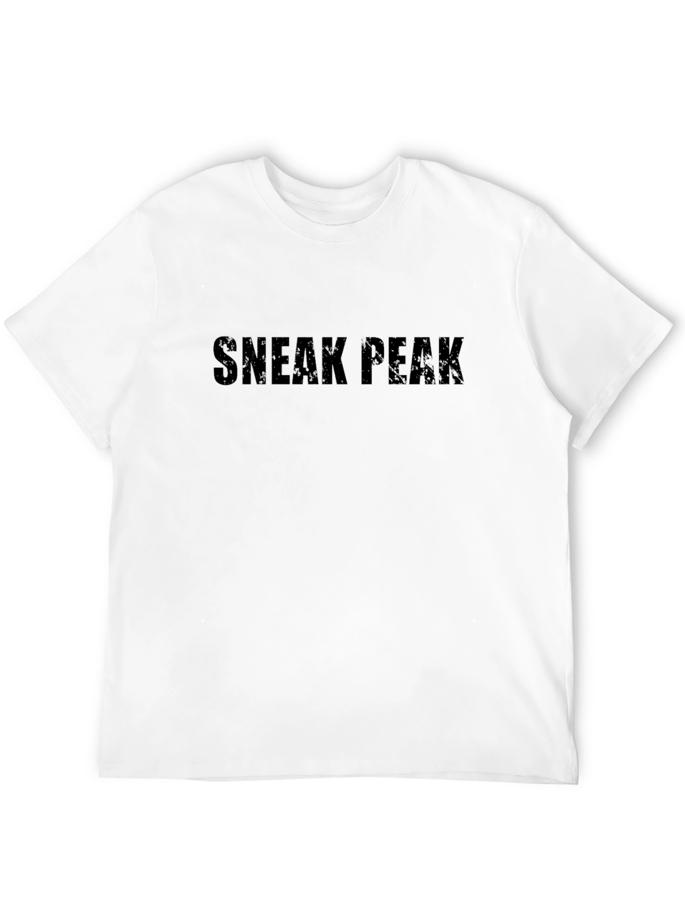 Sneak Peek Black Cotton Casual T-Shirt