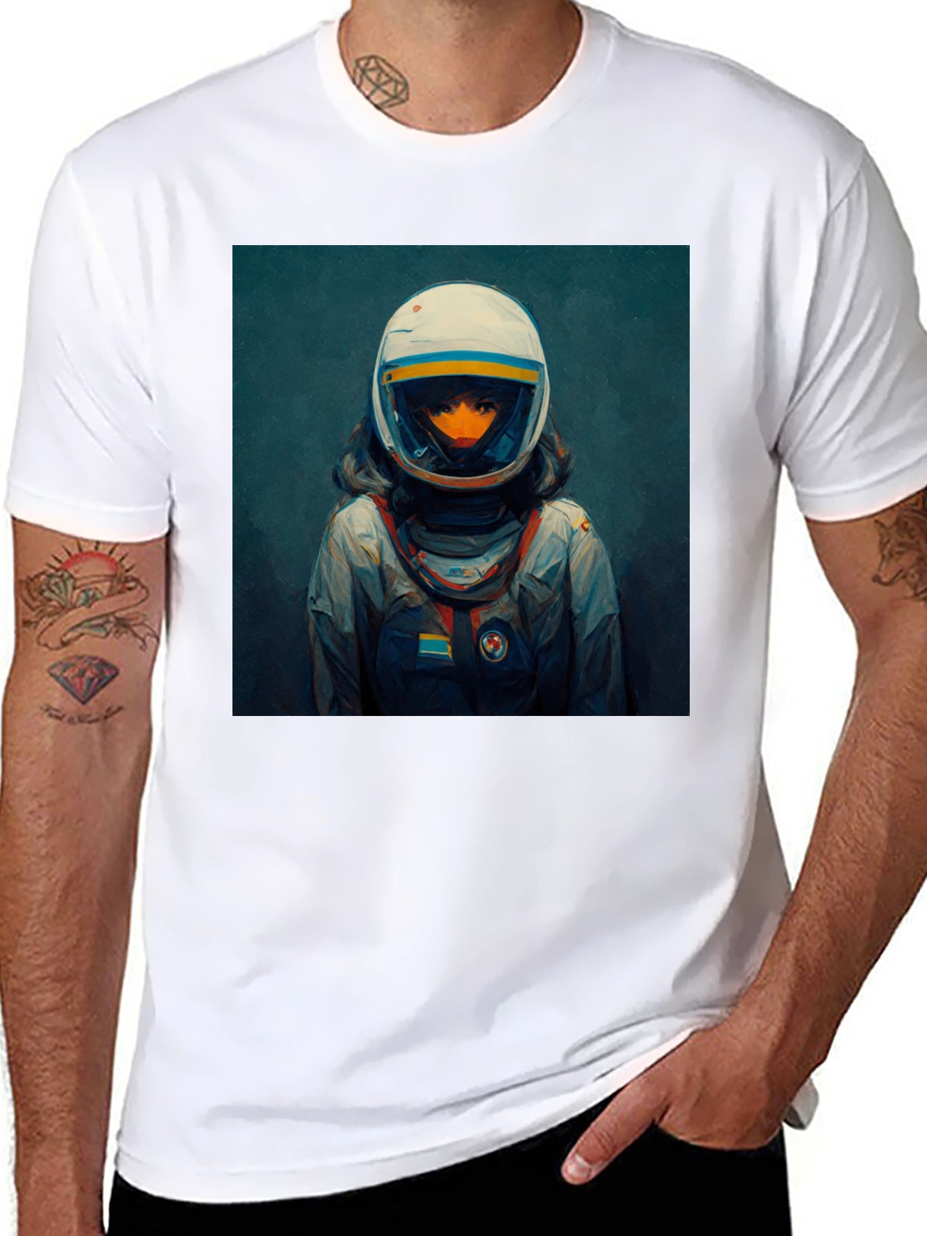 Astronaut Graphic Tee - Cool Space Helmet Design