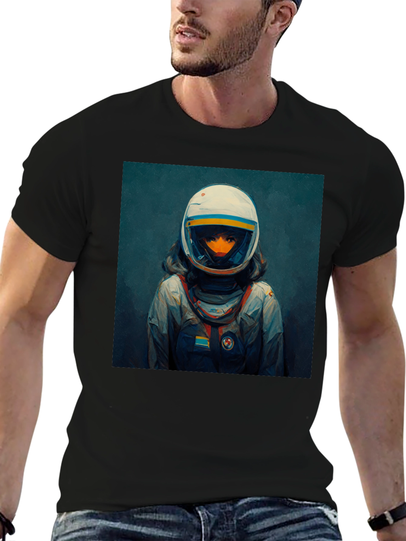 Astronaut Graphic Tee - Cool Space Helmet Design