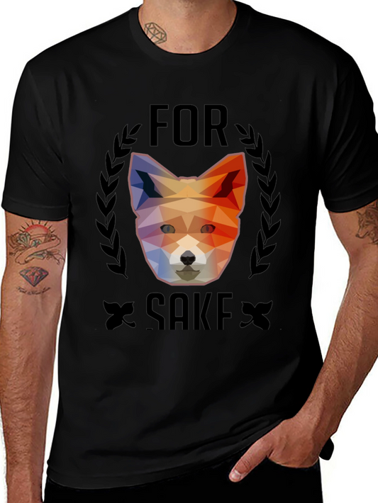 For Fox Sake T-Shirt - Geometric Animal Design