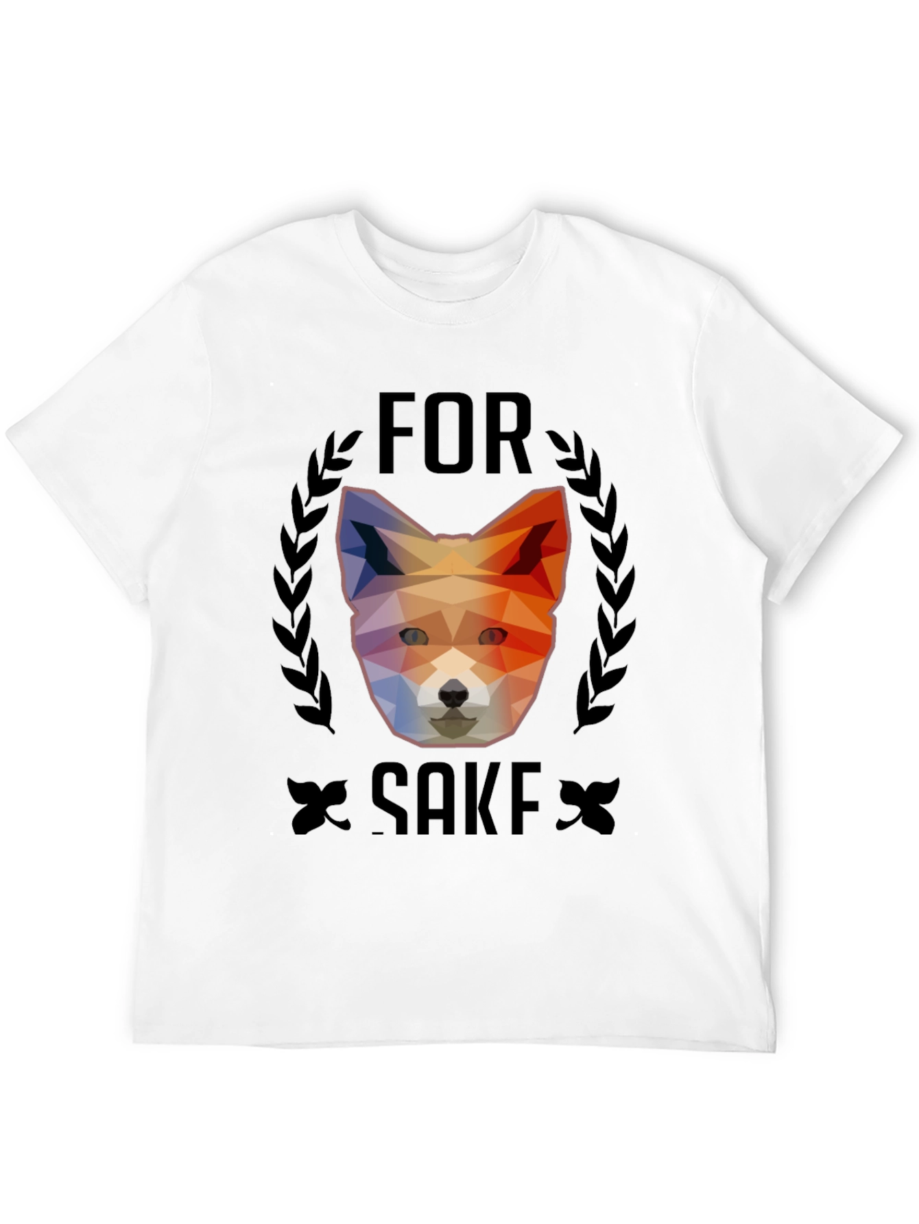 For Fox Sake T-Shirt - Geometric Animal Design