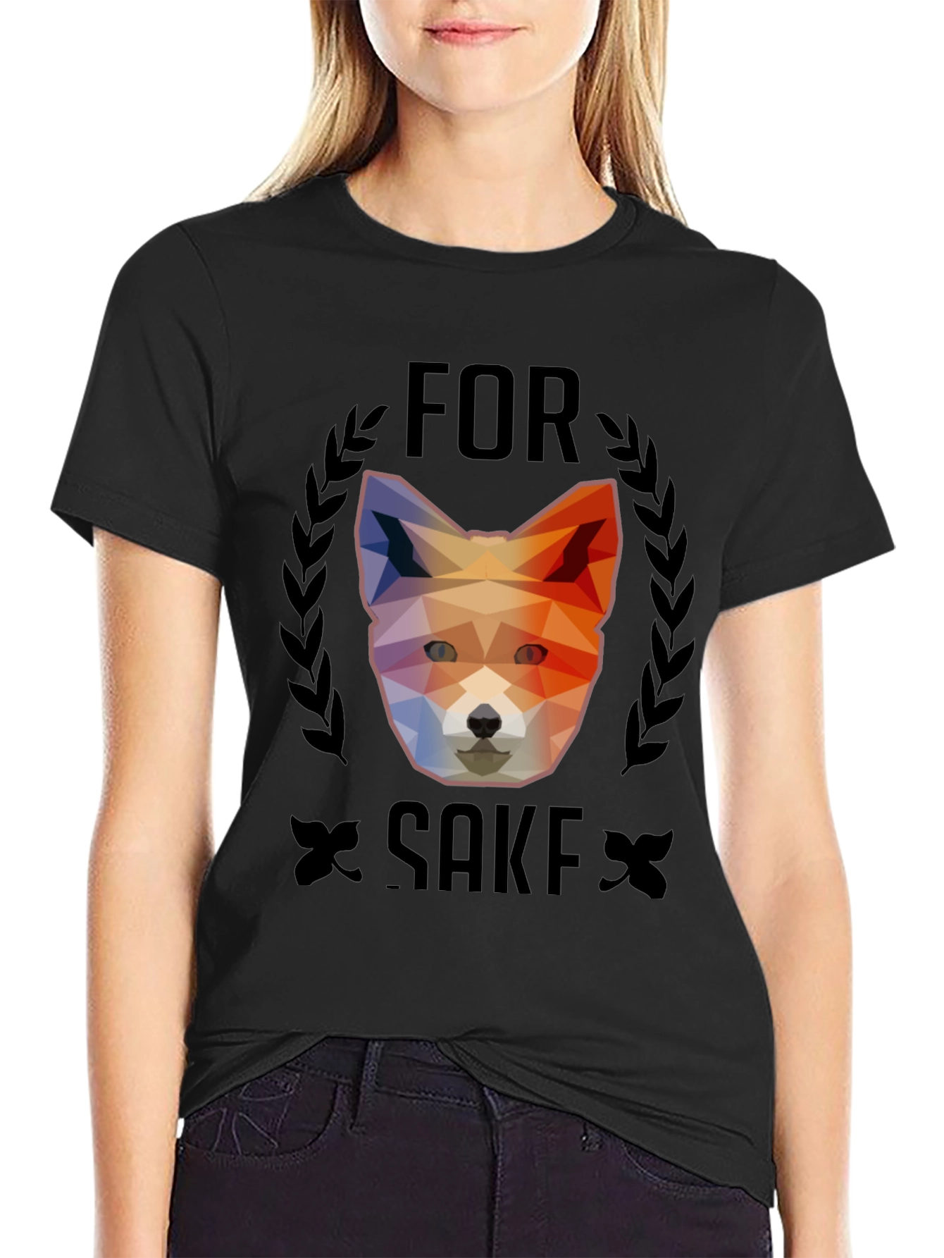 For Fox Sake T-Shirt - Geometric Animal Design