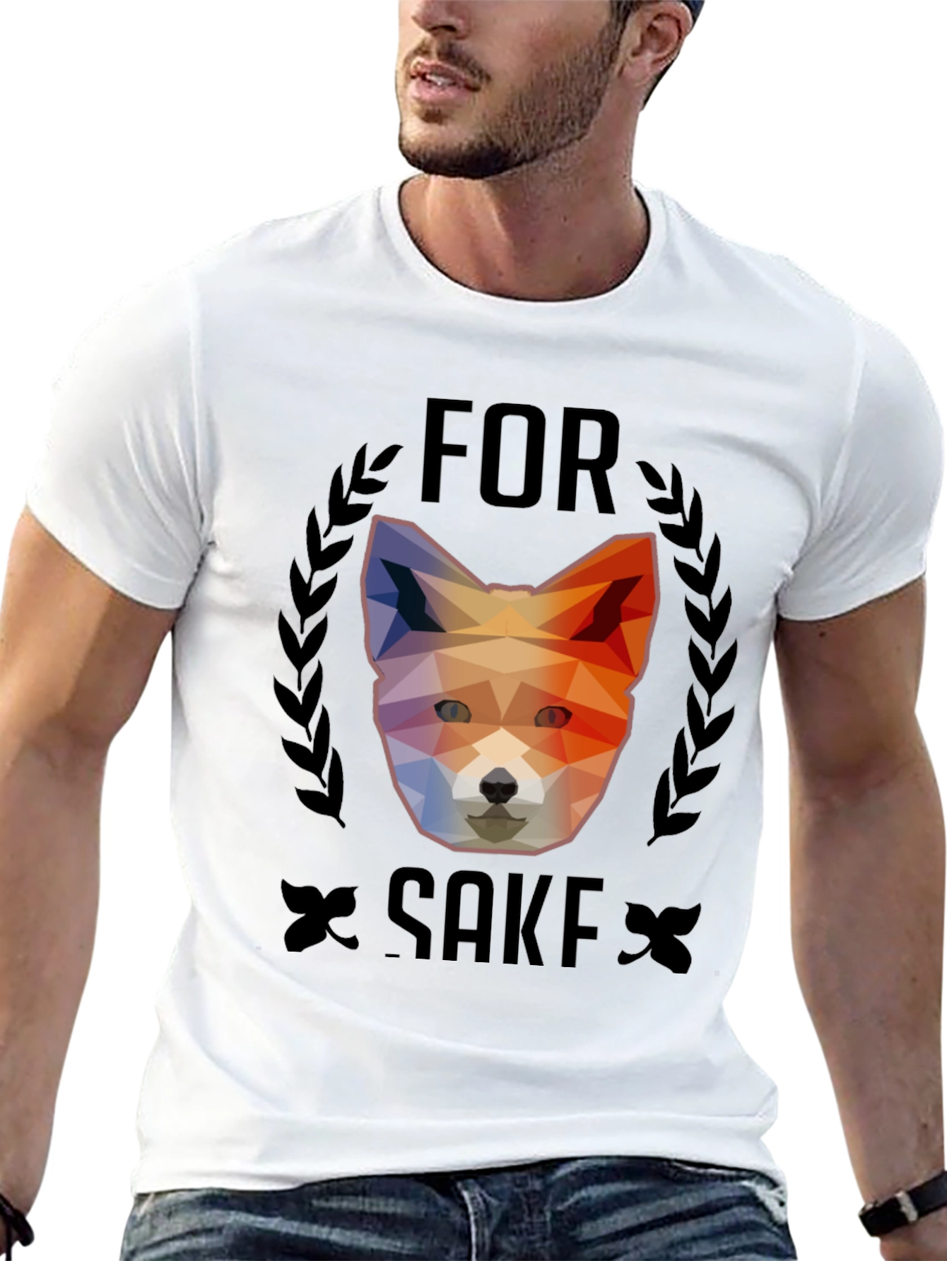 For Fox Sake T-Shirt - Geometric Animal Design