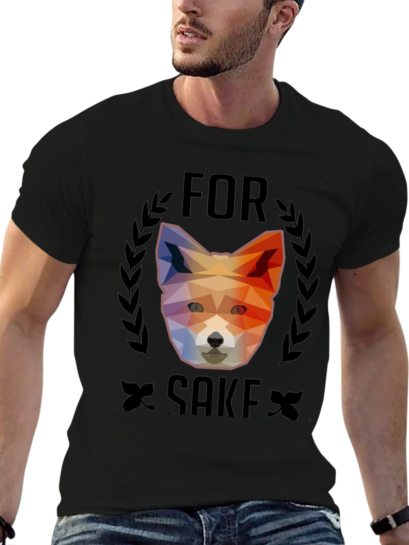 For Fox Sake T-Shirt - Geometric Animal Design