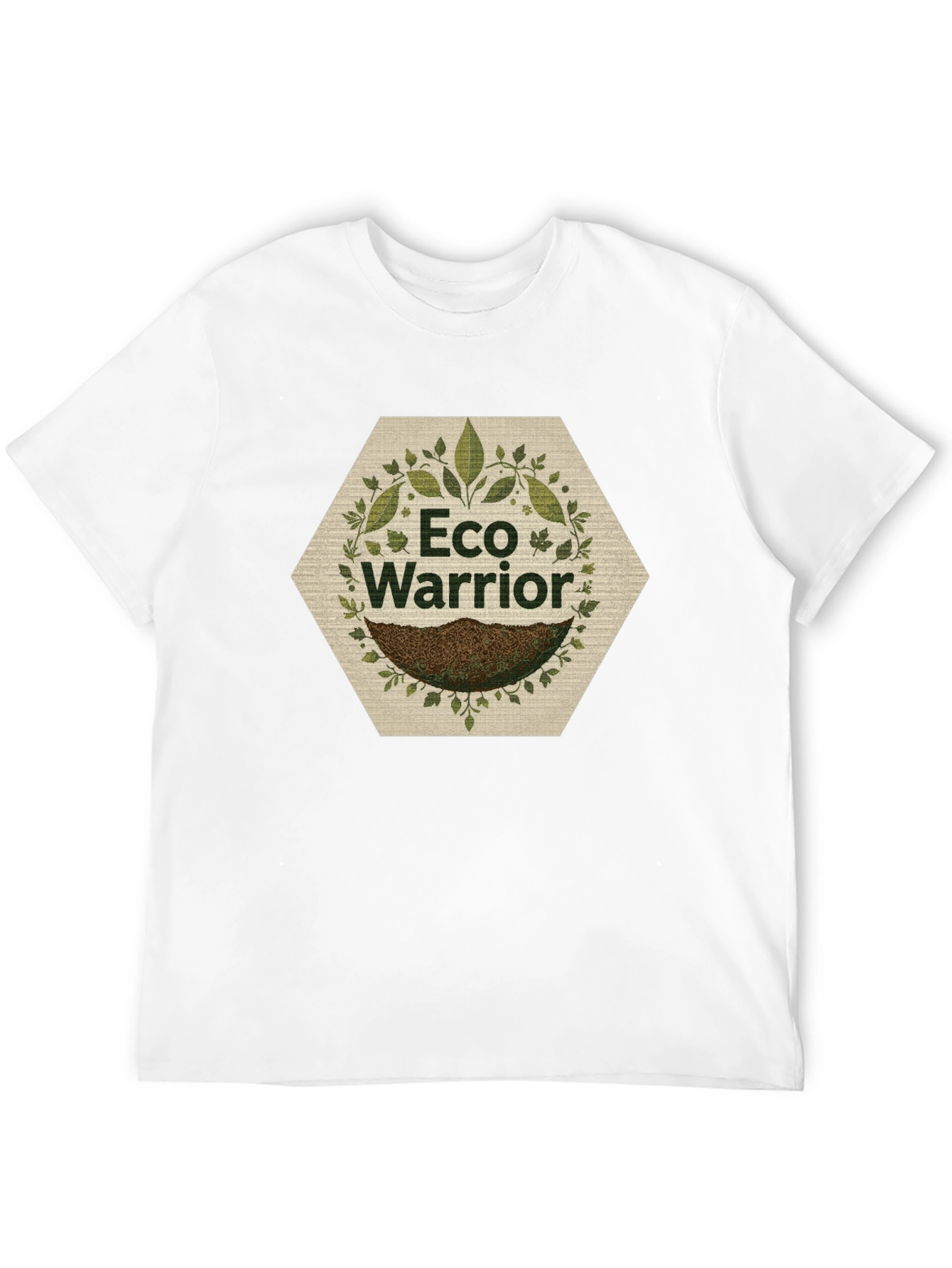 Eco Warrior T-Shirt - Black Nature Inspired Design