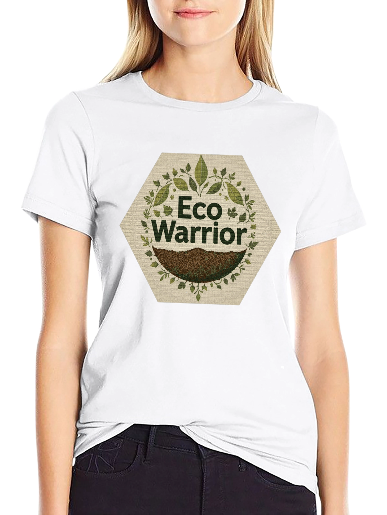 Eco Warrior T-Shirt - Black Nature Inspired Design