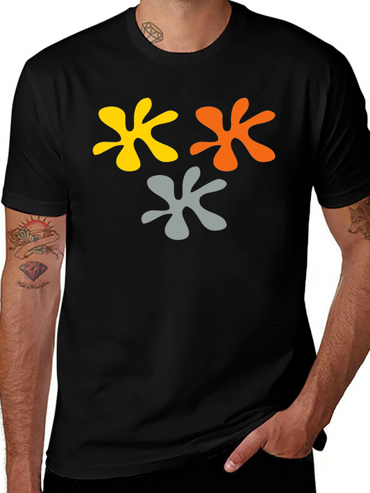 Abstract Splatter Graphic Tee - Black