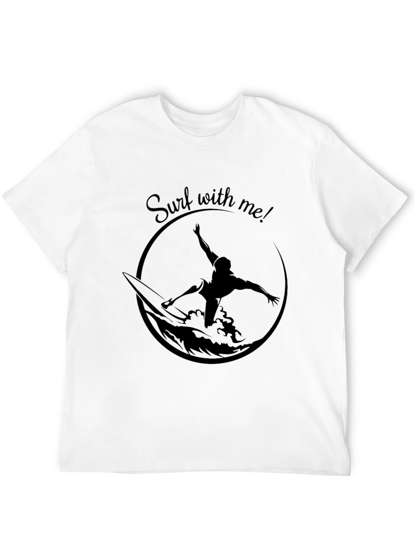 Surf With Me Graphic Tee - Black