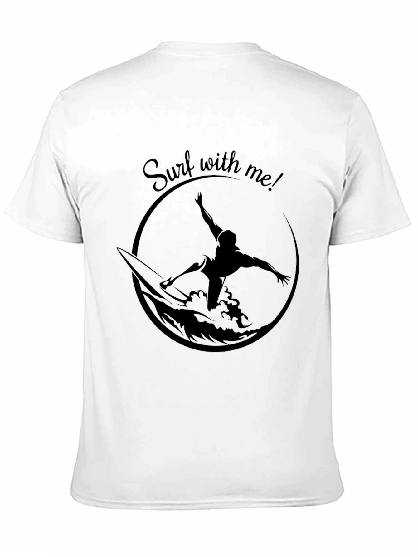 Surf With Me Graphic Tee - Black