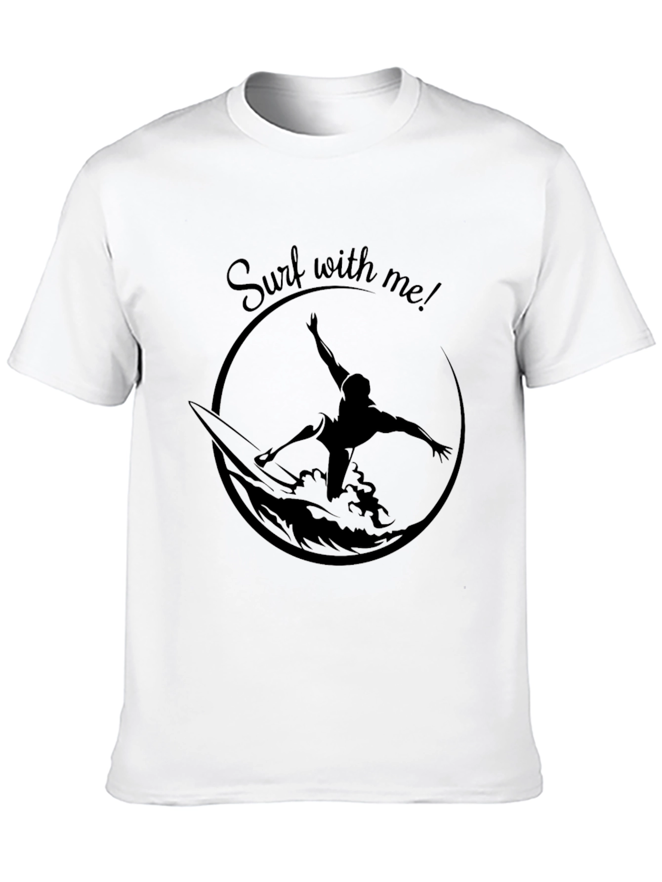 Surf With Me Graphic Tee - Black